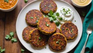 galettes de lentilles corail à l'indienne