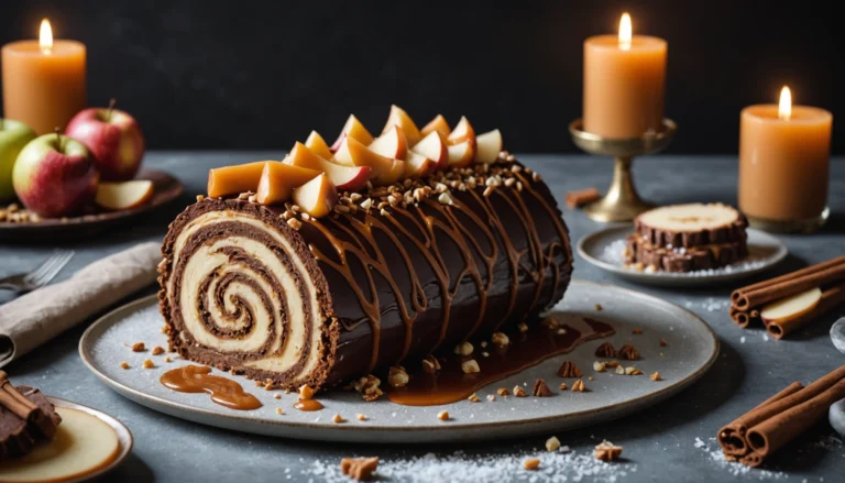 bûche caramel beurre salé pomme